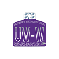 Image of Sticker - 3.5" UW-Whitewater arched over UWW Warhawks