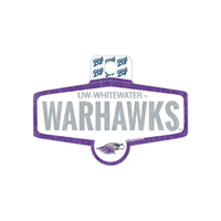 Sticker - 4.5" Rectangle UW-Whitewater over Warhawks