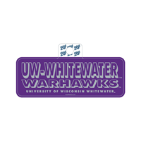 Sticker - 5.5" Rectangle UW-Whitewater Warhawks