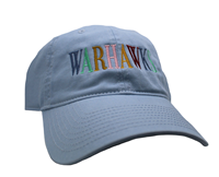 Image of Hat - Blue with Multi Color Embroidered Warhawks -  1