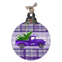 Sign - K&H 10" Holiday Tree Truck Ornament Wood