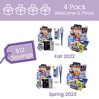 4 Pack Welcome and Finals Care Packages for Fall 2023 and Spring 2024 with $12 Discount