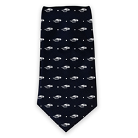 Jardine 3.5" Tie with Repeating Mascot and Polka Dot Design