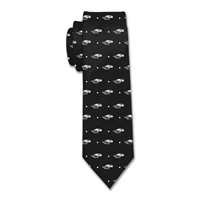 Jardine 2" Tie with Repeating Mascot and Polka Dot Design