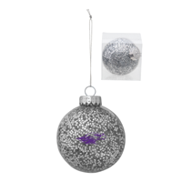 Ornamnet - Silver Glitter With Mascot