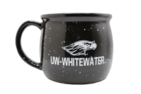 Mug - 17 oz Black Speckled Mascot over UW-Whitewater