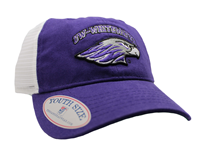 Image of MV Sport Trucker Hat UW-Whitewater arched over Mascot -  1
