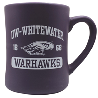 Mug - 16 oz Purple UW-Whitewater 1868 Warhawks In Pill