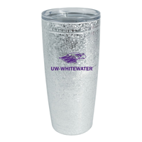 Tumbler - 20 oz Mascot over UW-Whitewater Silver Metallic