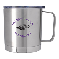 Mug - 16 oz Double Wall UW-Whitewater Warhawks with Mascot