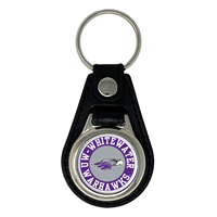 Key Chain - Leather Circle UW-Whitewater Warhawks