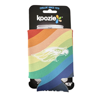 Koozie - 2 Sided Rainbow Design with White Mascot