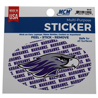 Image of Sticker - Multi-Purpose Mascot with Repeating Warhawks