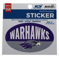 Sticker - Multi-Purpose Color Block Warhawks over Mascot