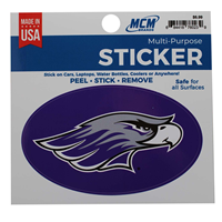 Image of Sticker - Multi-Purpose Purple Background with Mascot