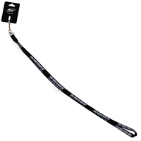 Lanyard - Skinny Black UW-Whitewater with Mascot