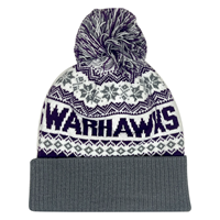 Pom Hat - Snowflake Design with Warhawks