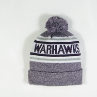 Pom Hat - Knit Warhawks Stripe Design