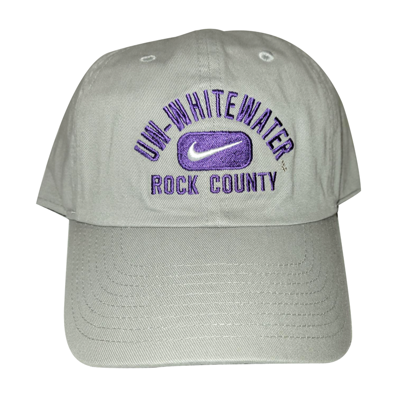 Hat - Pewter Color Nike Embroidered UW-Whitewater over Swoosh over Rock County (SKU 10656808104)