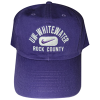 Hat - Orchid Color Nike Embroidered UW-Whitewater over Swoosh over Rock County