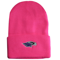 Beanie - Hot Pink with Patch Logo