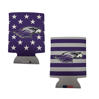 Koozie - 2 Sided Design Mascot with Stripes and Mascot with Stars