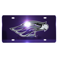License Plate Frame - Purple Full Front with Mascot
