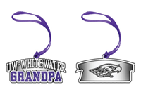 Ornament - Pewter UW-Whitewater over Grandpa