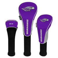 Set of 3 Headcovers with Embroidered Mascot, Warhawks and UW-W