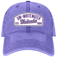 Hat - Purple Vintage Wash with Patch UW-Whitewater over Script Warhawks Est. 1868