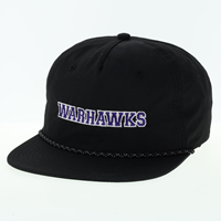 Flat Bill Hat - Embroidered Warhawks with Rope Detail
