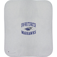Blanket - Champion Reverse Weave Blanket with UW-Whitewater over Mascot and Warhawks