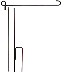Garden Flag Pole - 3 Piece Fits All Garden Flag Sizes 39" H x 17" W