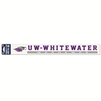 Image of Decal - 2" x 17" Mascot next to UW-Whitewater over Warhawks in Pill