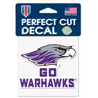 Decal - 4" x 4" Mascot over Go Warhawks