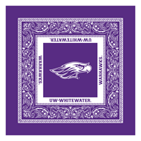 Bandana - UW-Whitewater Purple Bandana