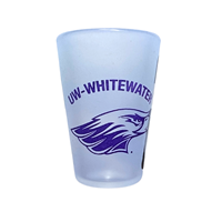 Glass - 1.5 oz Silicone Shot Glass with UW-Whitewater arched over Mascot