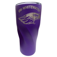 Tumbler - 30 oz Twist Stainless Steel with UW-Whitewater arched over Mascot