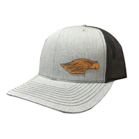 Trucker Hat- 2 Tone with Leather Mascot Patch