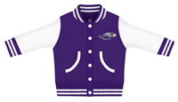 Creative Knitwear Baby Varsity Jacket with Embroidered Patch Warhawk