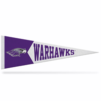 Pennant - 14" x 4.75" Mascot next to Warhawks Design