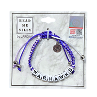 Bracelet - Braided Rope with Beaded Warhawks Design