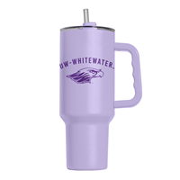 Tumbler - 40 oz Lavender with Purple UW-Whitewater over Mascot