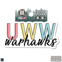 Image of Sticker - 2" Pastel UWW over Warhawks Design