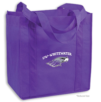 Reusable Bag- 12" x 13" x 8" Reusable Tote Bag with UW-Whitewater over Mascot Design