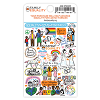 Image of Sticker - 2 1/2" x 3 1/2" Equality Design
