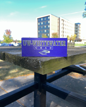 Image of Decor - 2.5" x 6" Wood UW-Whitewater Grad Sign