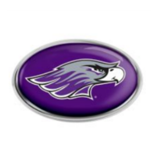 Image of Decal - Auto Emblem Adhesive Purple Oval Mascot