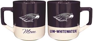 Image of Mug - Mascot over UW-W Mom Script in White Stripe