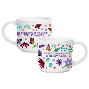 Mug - 14 oz Spring Floral UW-Whitewater - main view